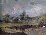 John Constable Flatford Lock 1810-12 oil painting on canvas